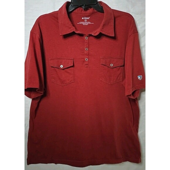 Kuhl 2 Pocket Polo Shirt, Sz XL, Red/Maroon, Logo, 108846 - Picture 1 of 10